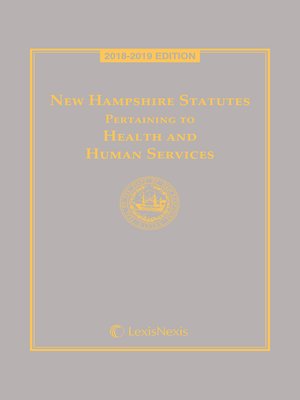 cover image of New Hampshire Statutes Pertaining to Health and Human Services